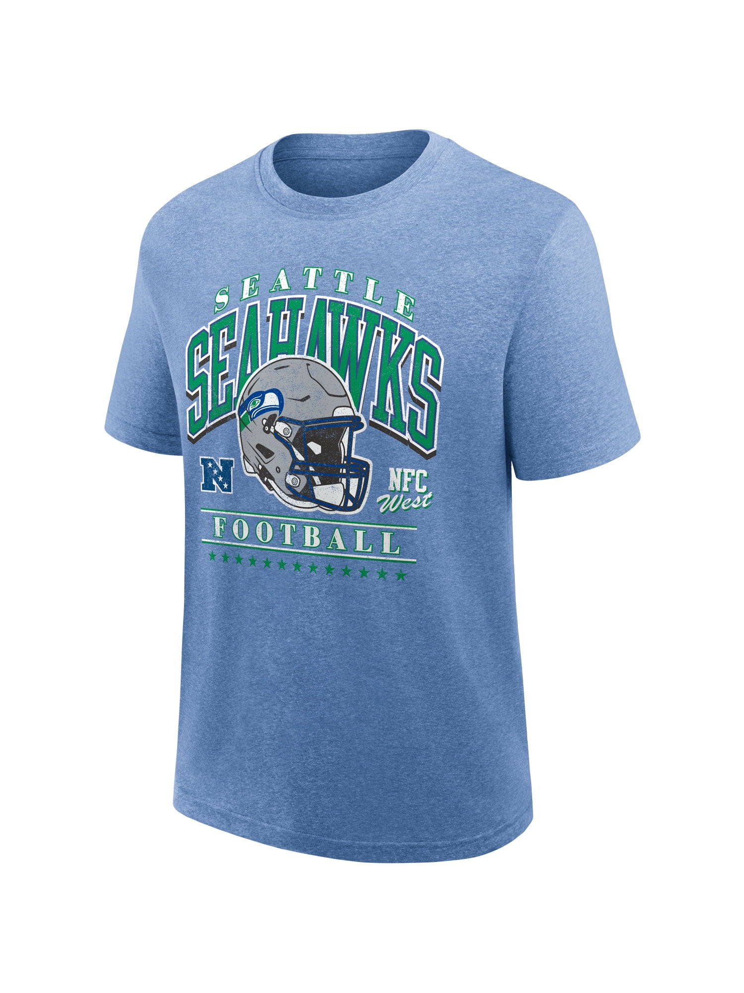 NFL Seattle Seahawks Men's Synthetic Blue Heather Short Sleeve T-Shirt