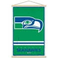 thumbnail image 1 of NFL Seattle Seahawks - Retro Logo 15 Wall Poster with Wooden Magnetic Frame, 22.375" x 34", 1 of 3