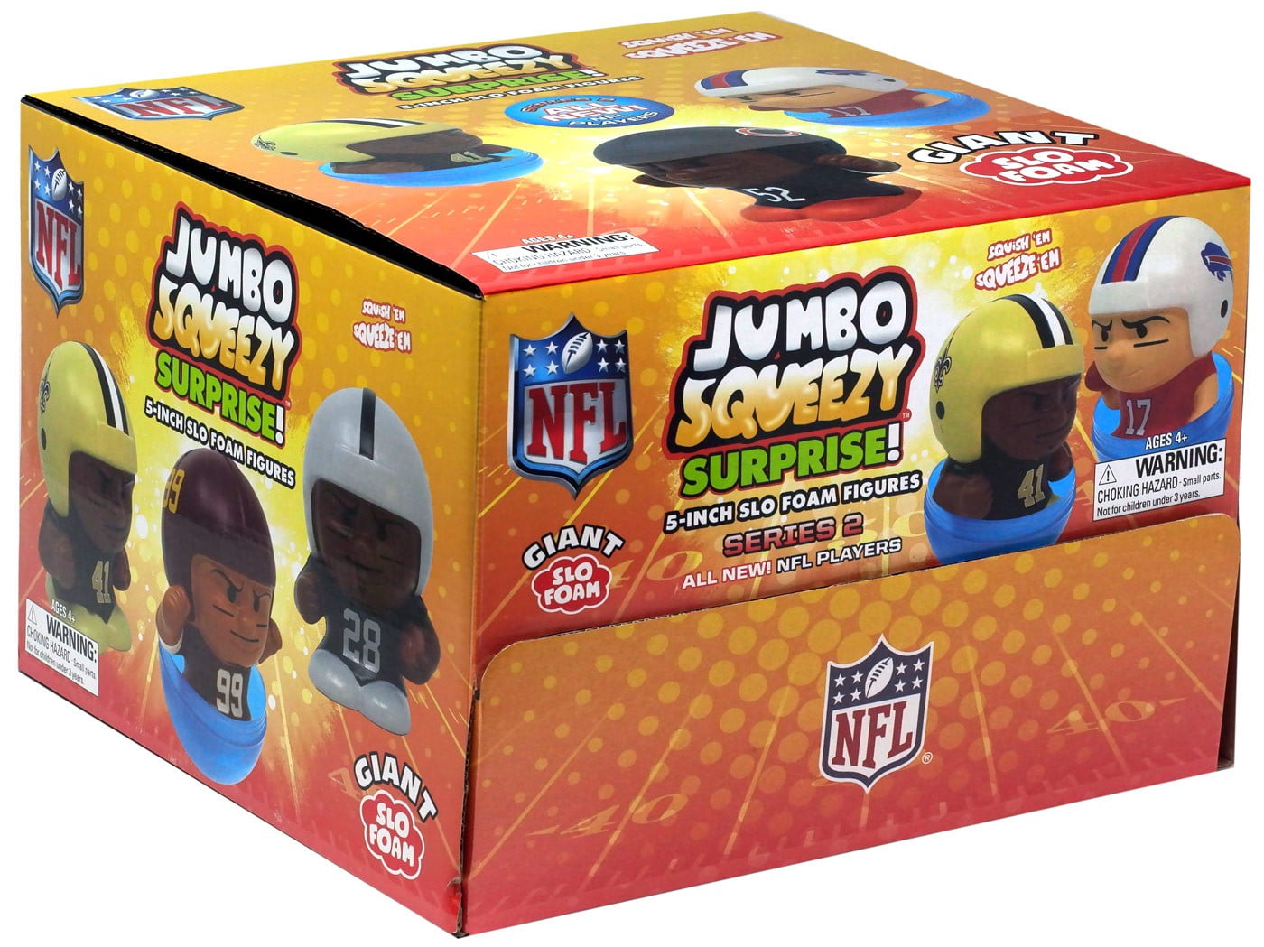 NFL Series 2 Jumbo Squeezy Surprise! Mystery Box (18 Packs)