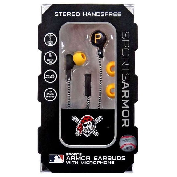 NFL Sports Armor Pittsburgh Pirates Earbuds (with Microphone)