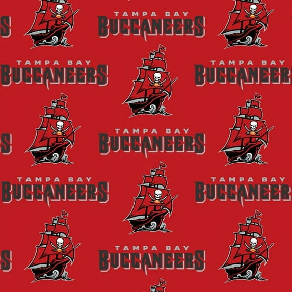 NFL Tampa Bay Buccaneers 58" 100% Cotton Sports Logo Craft Fabric By the Yard, Multi-color