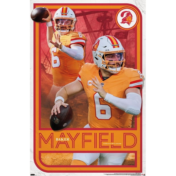 NFL Tampa Bay Buccaneers - Baker Mayfield 24 Wall Poster, 14.725" x 22.375"