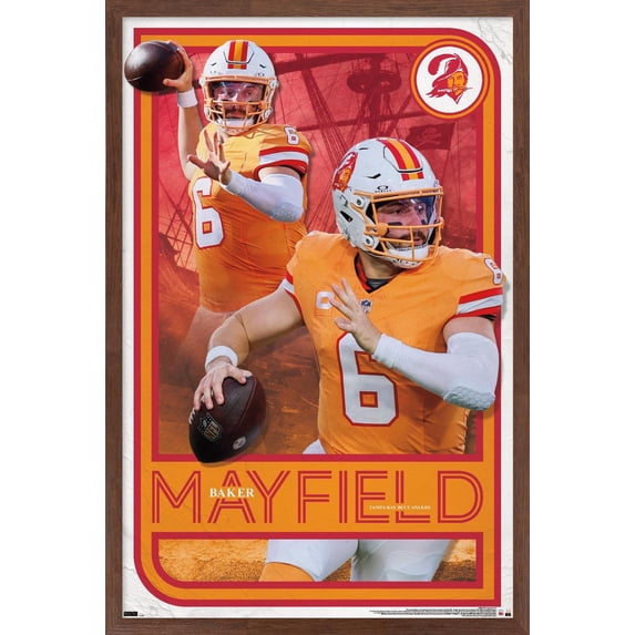 NFL Tampa Bay Buccaneers - Baker Mayfield 24 Wall Poster, 22.375" x 34" Framed