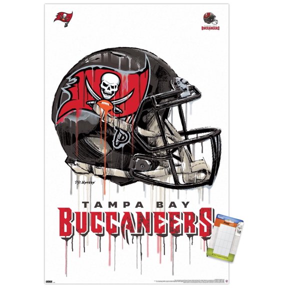 NFL Tampa Bay Buccaneers - Drip Helmet 20 Wall Poster, 22.375" x 34"