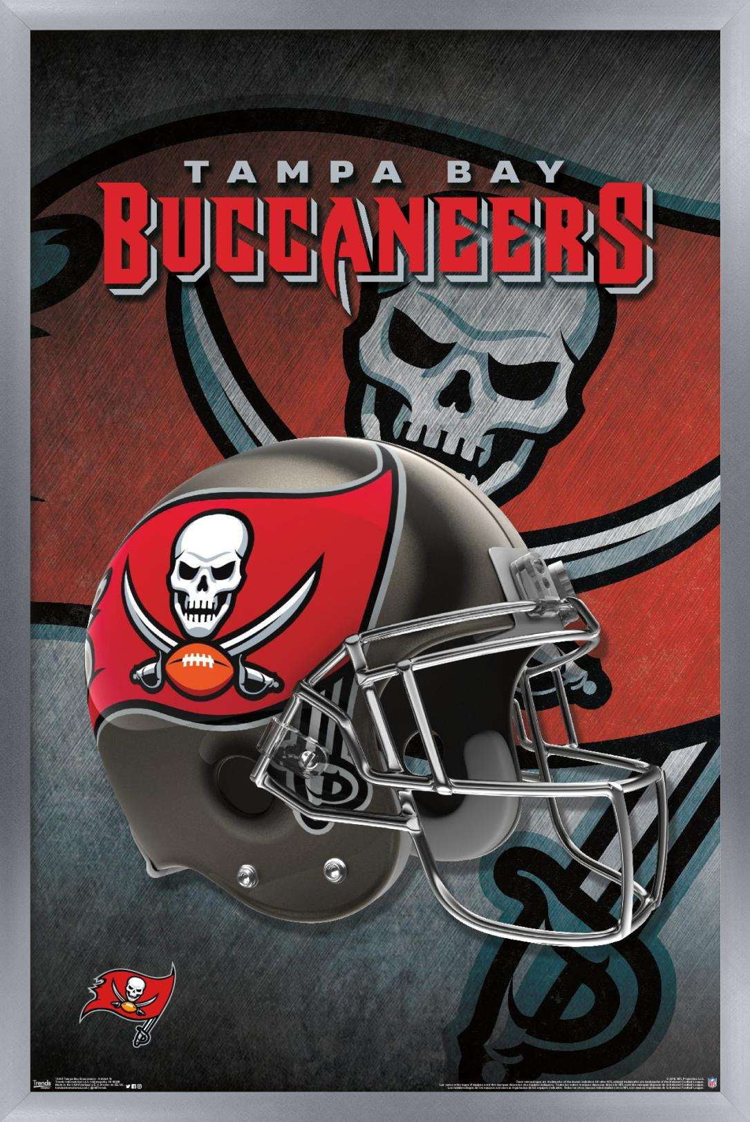 NFL Tampa Bay Buccaneers - Helmet 16 Wall Poster, 14.725" x 22.375", Framed