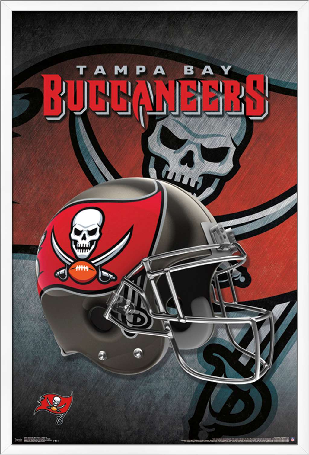NFL Tampa Bay Buccaneers - Helmet 16 Wall Poster, 22.375" x 34", Framed