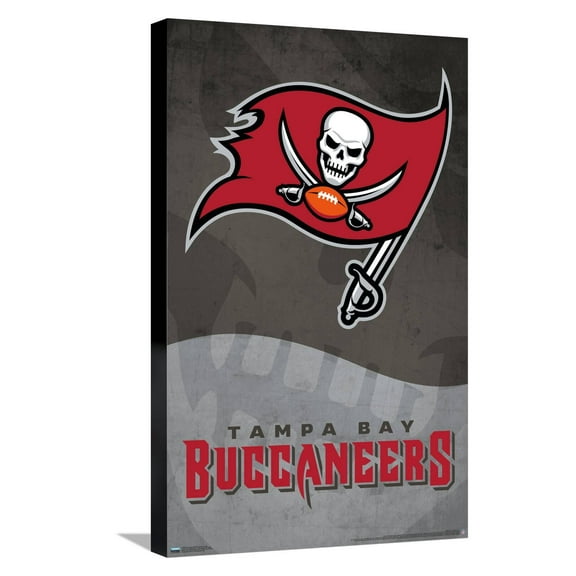 NFL Tampa Bay Buccaneers - Logo 20 Canvas Wall Poster, 14.725" x 22.375"