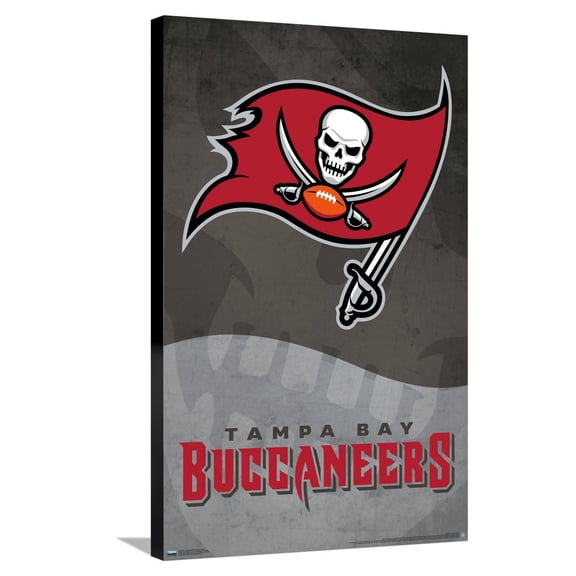 NFL Tampa Bay Buccaneers - Logo 20 Canvas Wall Poster, 22.375" x 34"