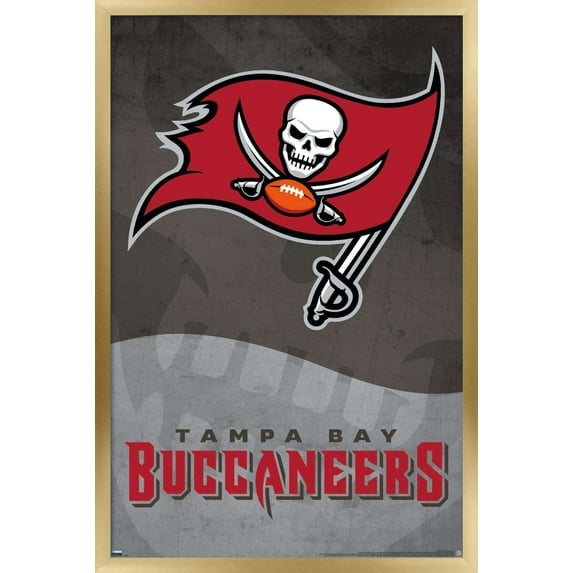 NFL Tampa Bay Buccaneers - Logo 20 Wall Poster, 14.725" x 22.375", Framed