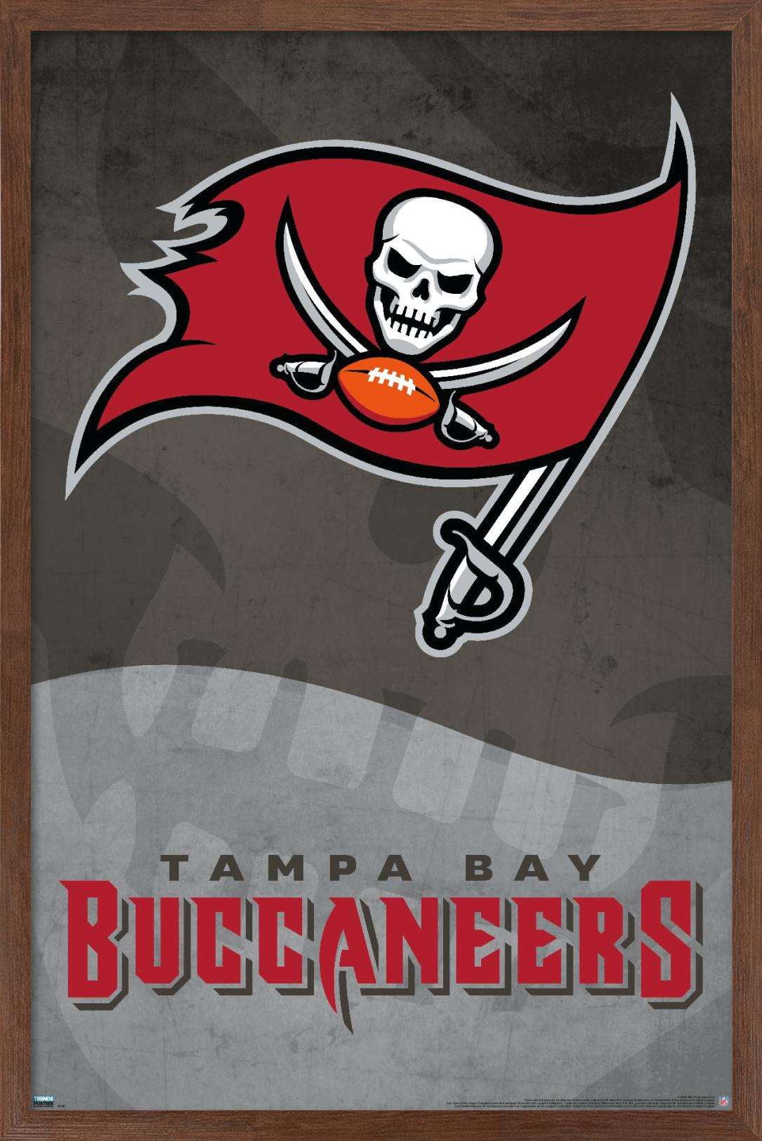 NFL Tampa Bay Buccaneers - Logo 20 Wall Poster, 14.725" x 22.375", Framed