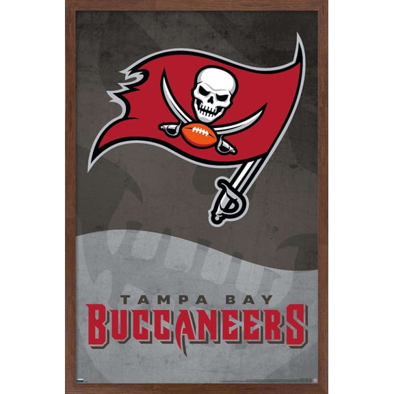 NFL Tampa Bay Buccaneers - Logo 20 Wall Poster, 22.375" x 34", Framed