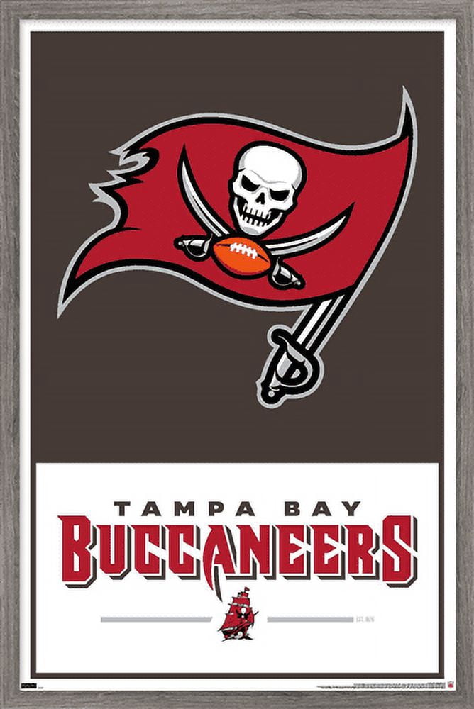 NFL Tampa Bay Buccaneers - Logo 21 Wall Poster, 14.725" x 22.375", Framed