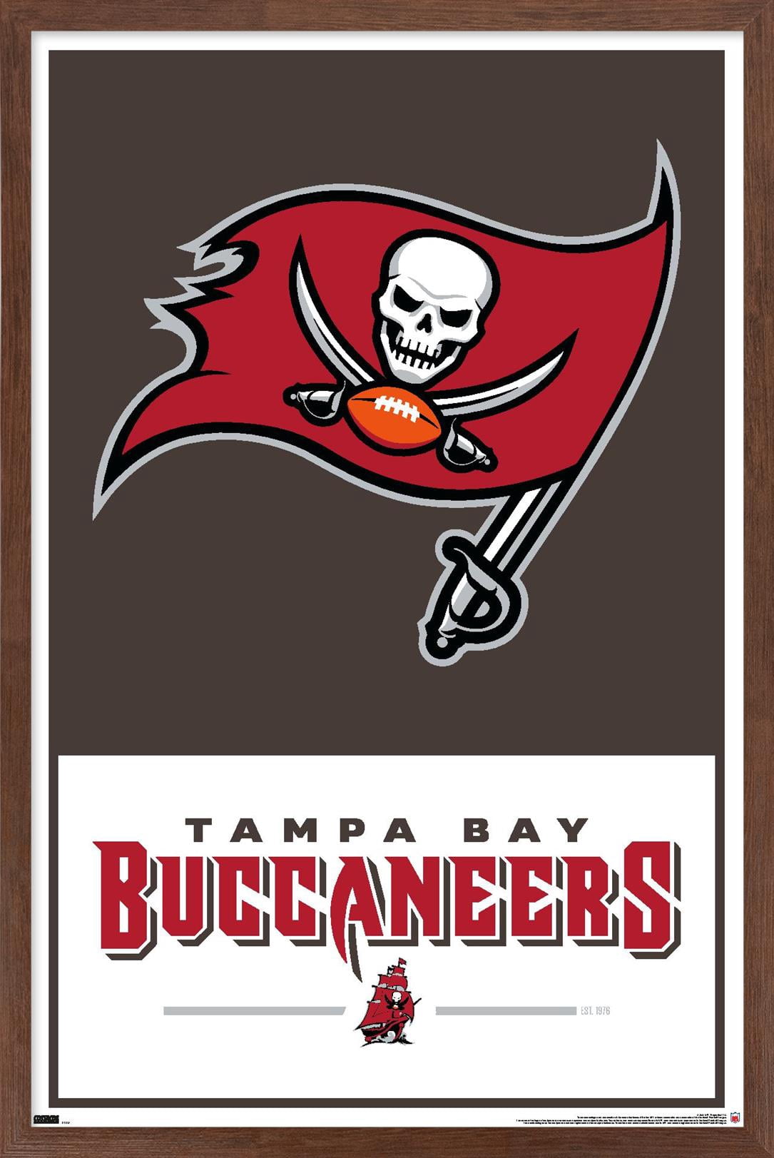 NFL Tampa Bay Buccaneers - Logo 21 Wall Poster, 14.725" x 22.375", Framed