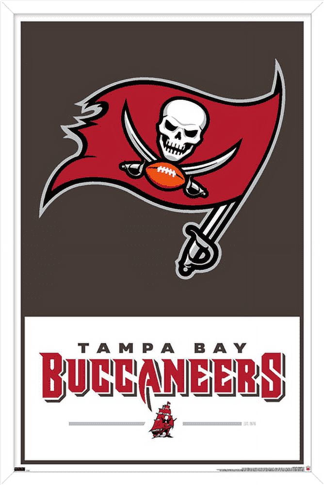 NFL Tampa Bay Buccaneers - Logo 21 Wall Poster, 22.375" x 34", Framed