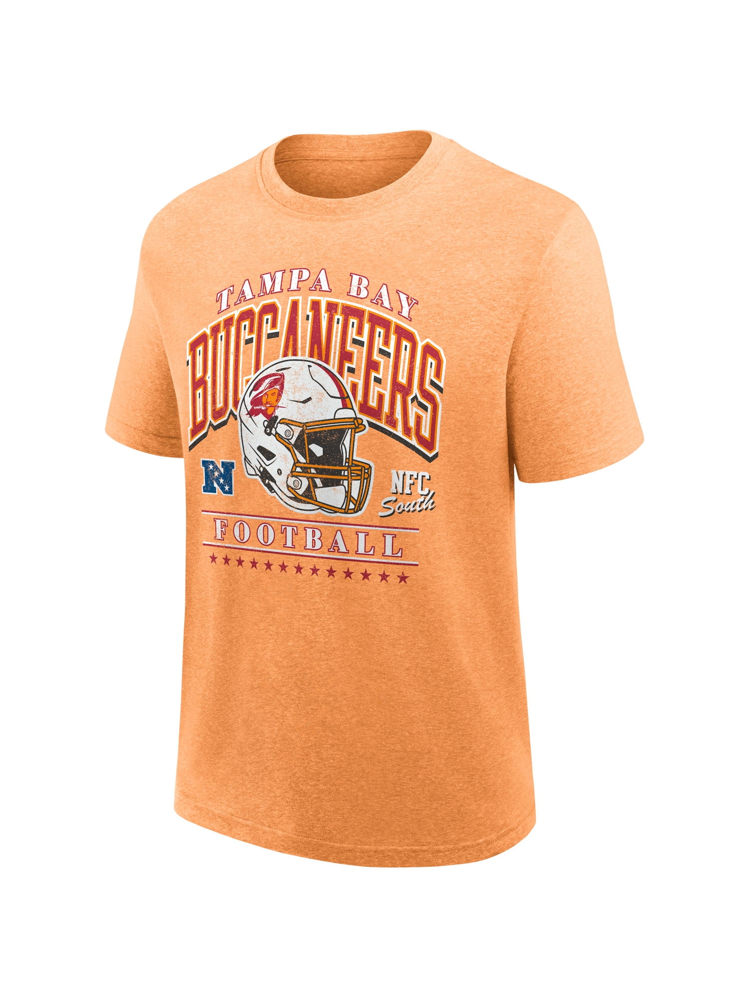NFL Tampa Bay Buccaneers Men's Synthetic Red Heather Short Sleeve T-Shirt
