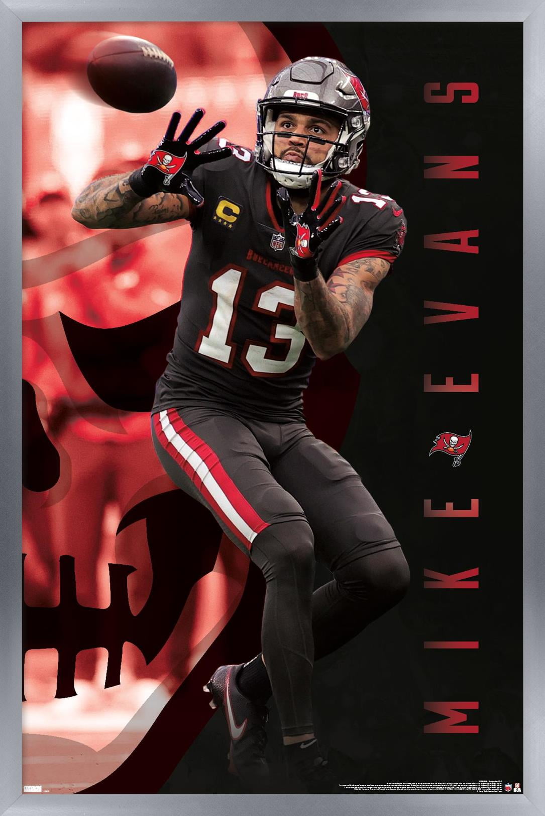 NFL Tampa Bay Buccaneers - Mike Evans 22 Wall Poster, 14.725" x 22.375" Framed