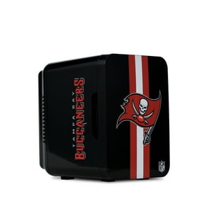 NFL Tampa Bay Buccaneers Mini Fridge, Black, 4L, 6 Cans