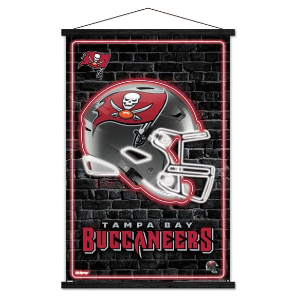 NFL Tampa Bay Buccaneers - Neon Helmet 23 Wall Poster with Magnetic Frame, 22.375" x 34"