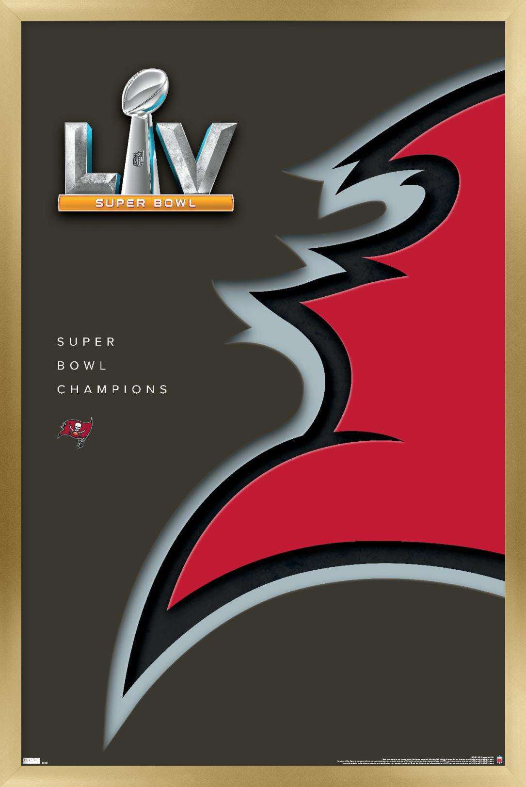 NFL Tampa Bay Buccaneers - Super Bowl LV Minimalist Logo Wall