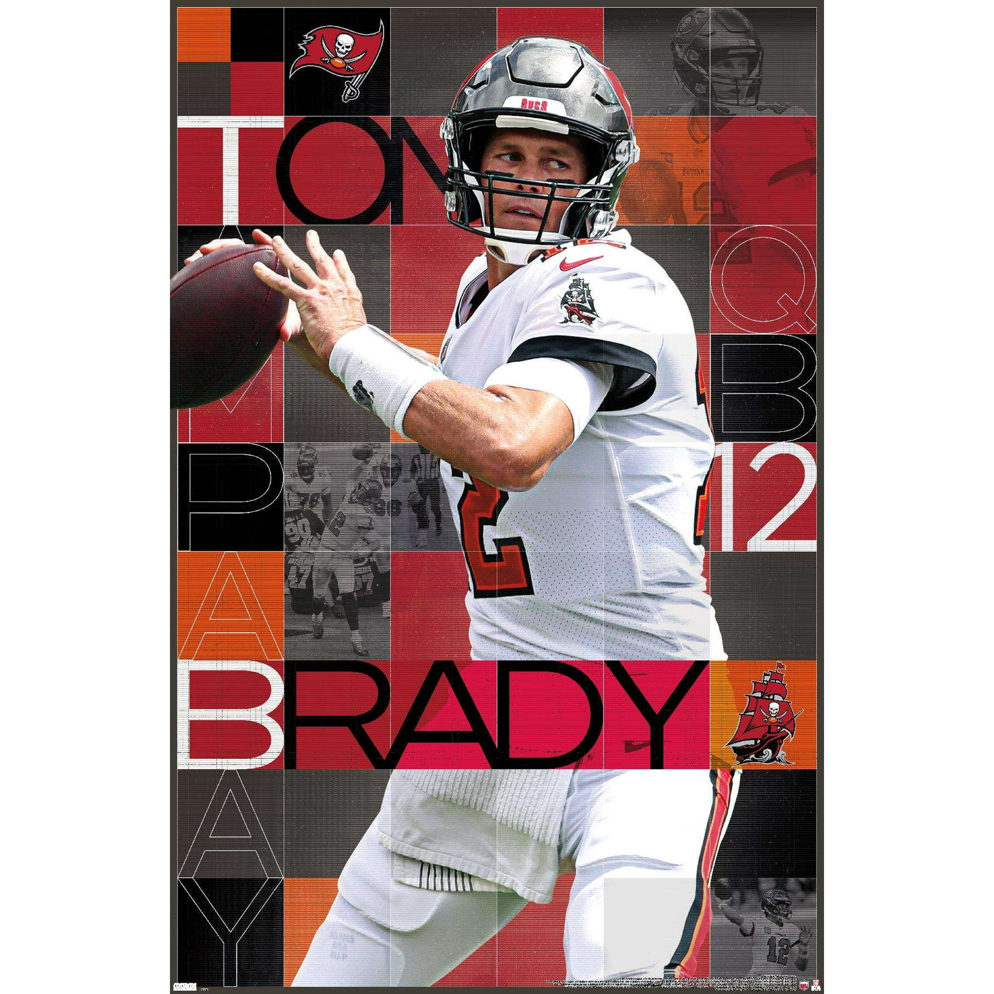 NFL Tampa Bay Buccaneers - Tom Brady 20 Wall Poster, 14.725' x 22.375' 