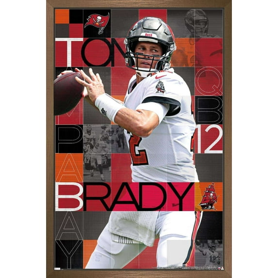 NFL Tampa Bay Buccaneers - Tom Brady 20 Wall Poster, 22.375" x 34", Framed