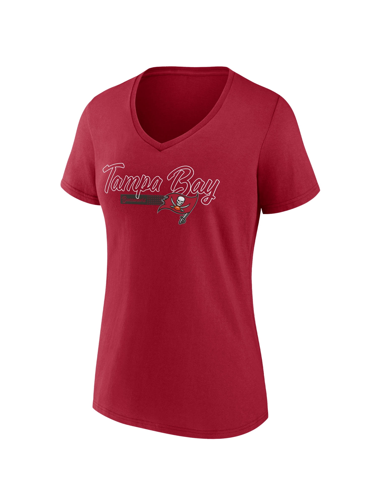 NFL Tampa Bay Buccaneers Women's Cotton Red Short Sleeve T-Shirt