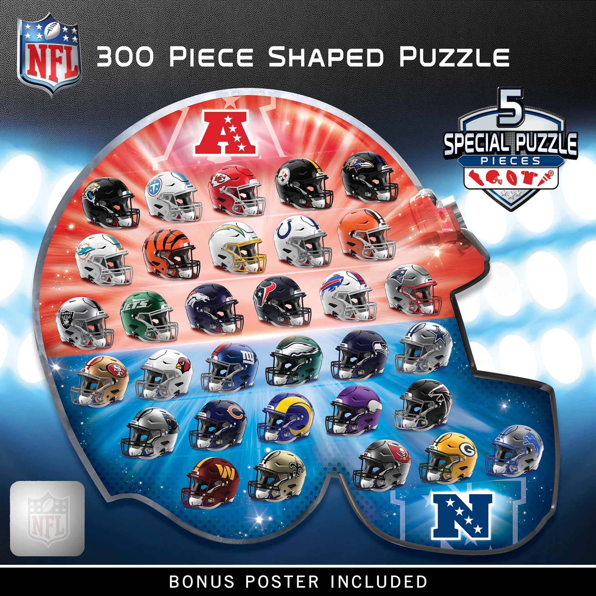 MasterPieces Jigsaw Puzzle for Adults - NFL Helmet Shaped 300