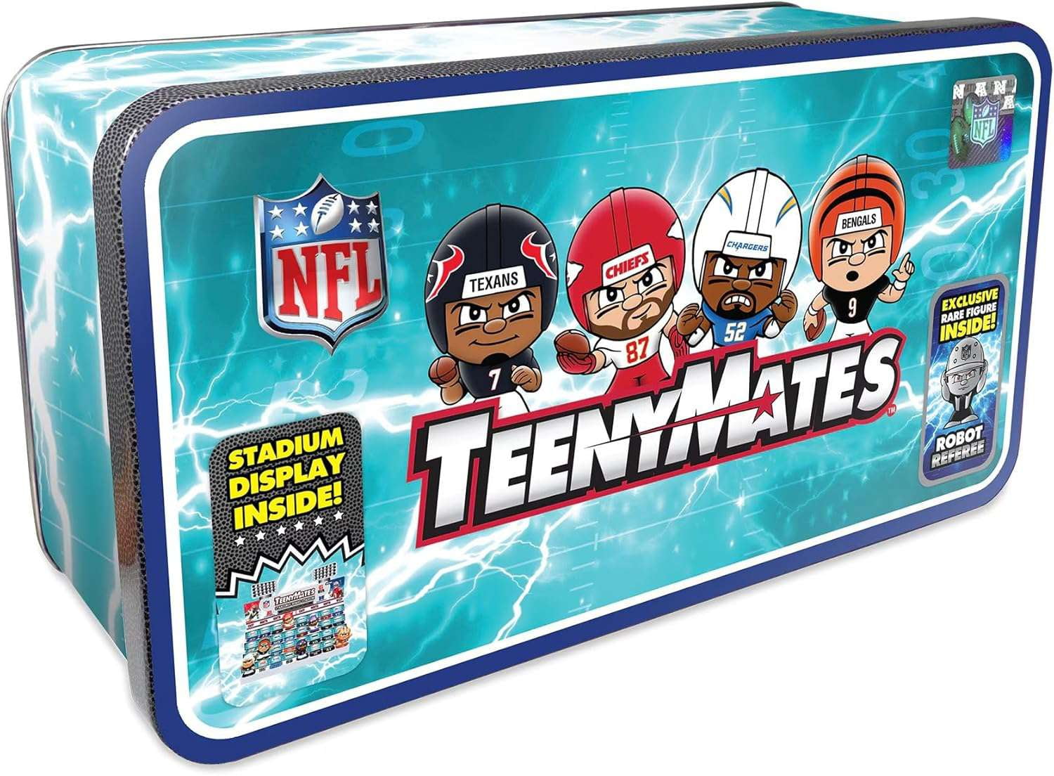 NFL TeenyMates 2026 Football Series 14 Collector Tin Set [3 Packs, Stadium Display & Exclusive Referee]