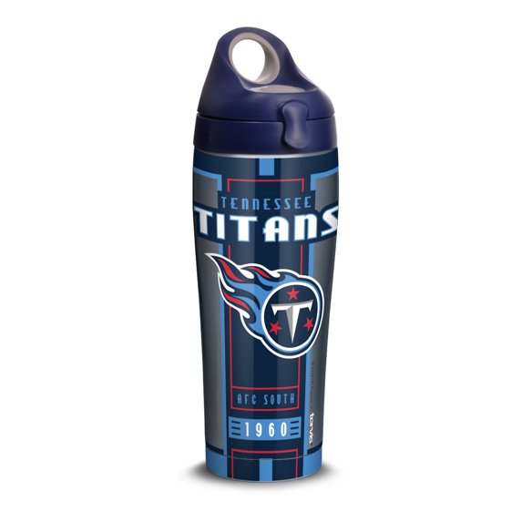 NFL Tennessee Titans Blitz 24 oz Stainless Steel Water Bottle with lid