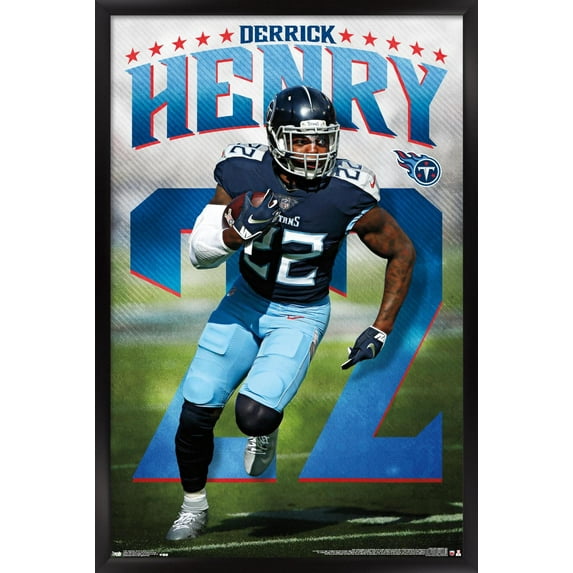 NFL Tennessee Titans - Derrick Henry 19 Wall Poster, 14.725" x 22.375", Framed