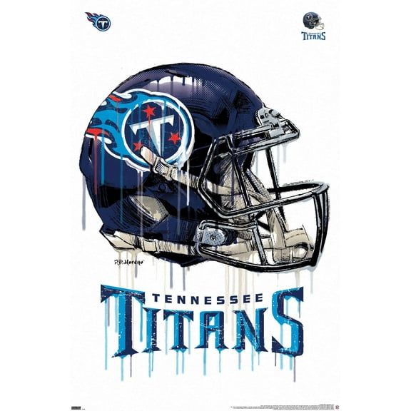 NFL Tennessee Titans - Drip Helmet 20 Wall Poster, 14.725" x 22.375"