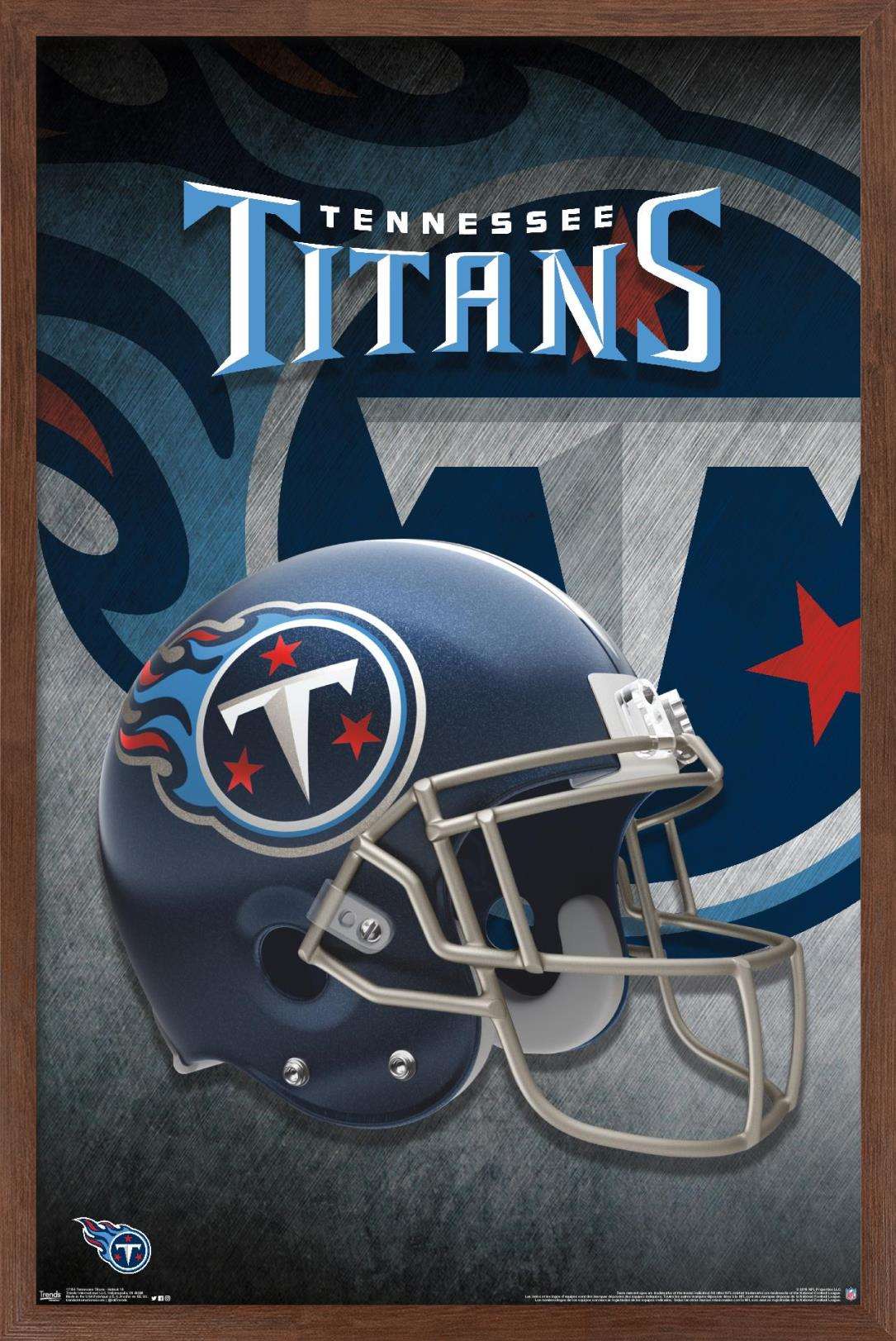 NFL Tennessee Titans - Helmet 18 Wall Poster, 14.725" x 22.375", Framed