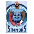 thumbnail image 1 of NFL Tennessee Titans - Jeffery Simmons 25 Wall Poster, 14.725" x 22.375" Framed, 1 of 5