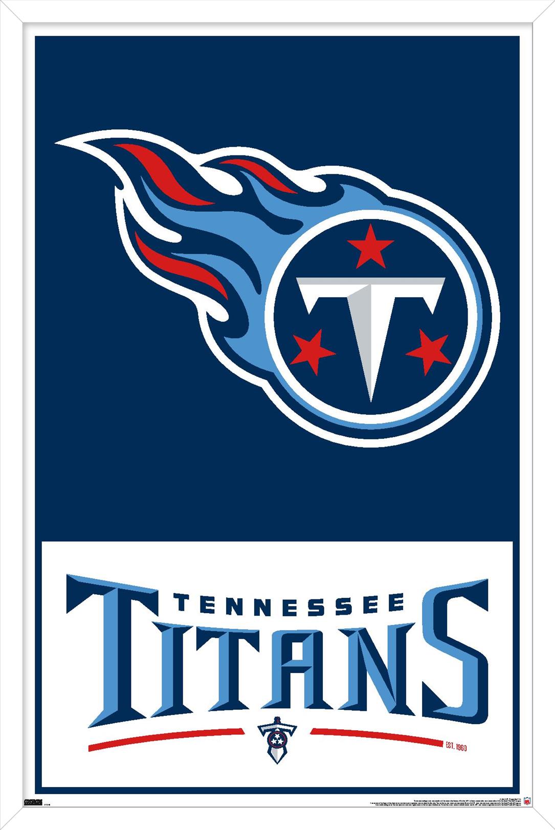 NFL Tennessee Titans - Logo 21 Wall Poster, 14.725" x 22.375", Framed