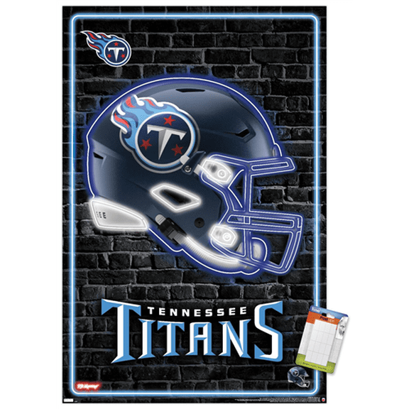 NFL Tennessee Titans - Neon Helmet 23 Wall Poster, 22.375" x 34"