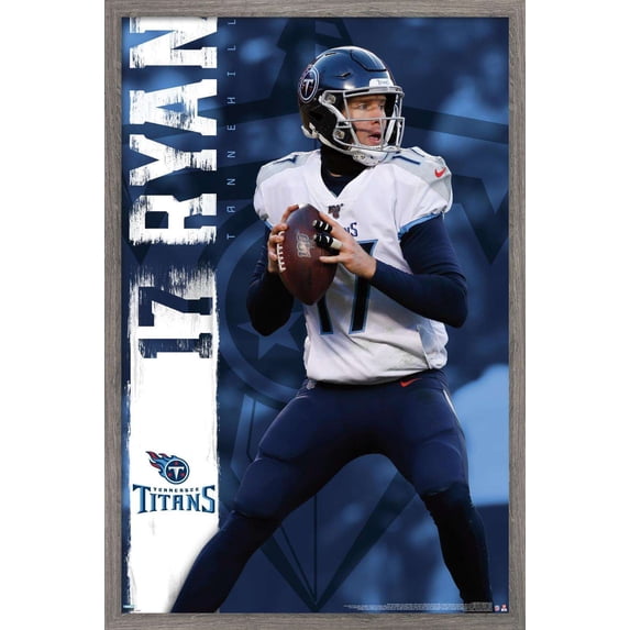 NFL Tennessee Titans - Ryan Tannehill 20 Wall Poster, 14.725" x 22.375", Framed