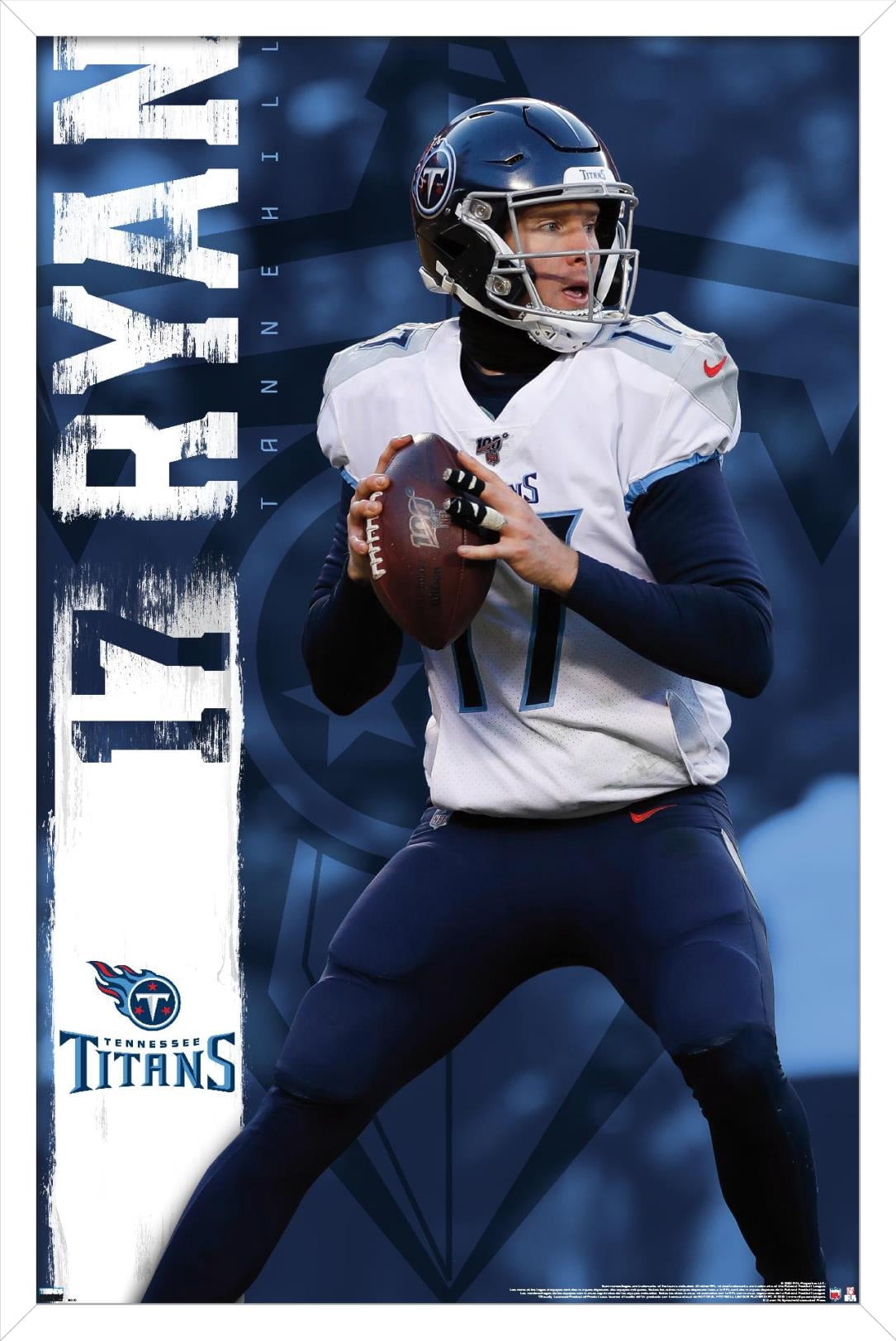 NFL Tennessee Titans - Ryan Tannehill 20 Wall Poster, 22.375" x 34", Framed