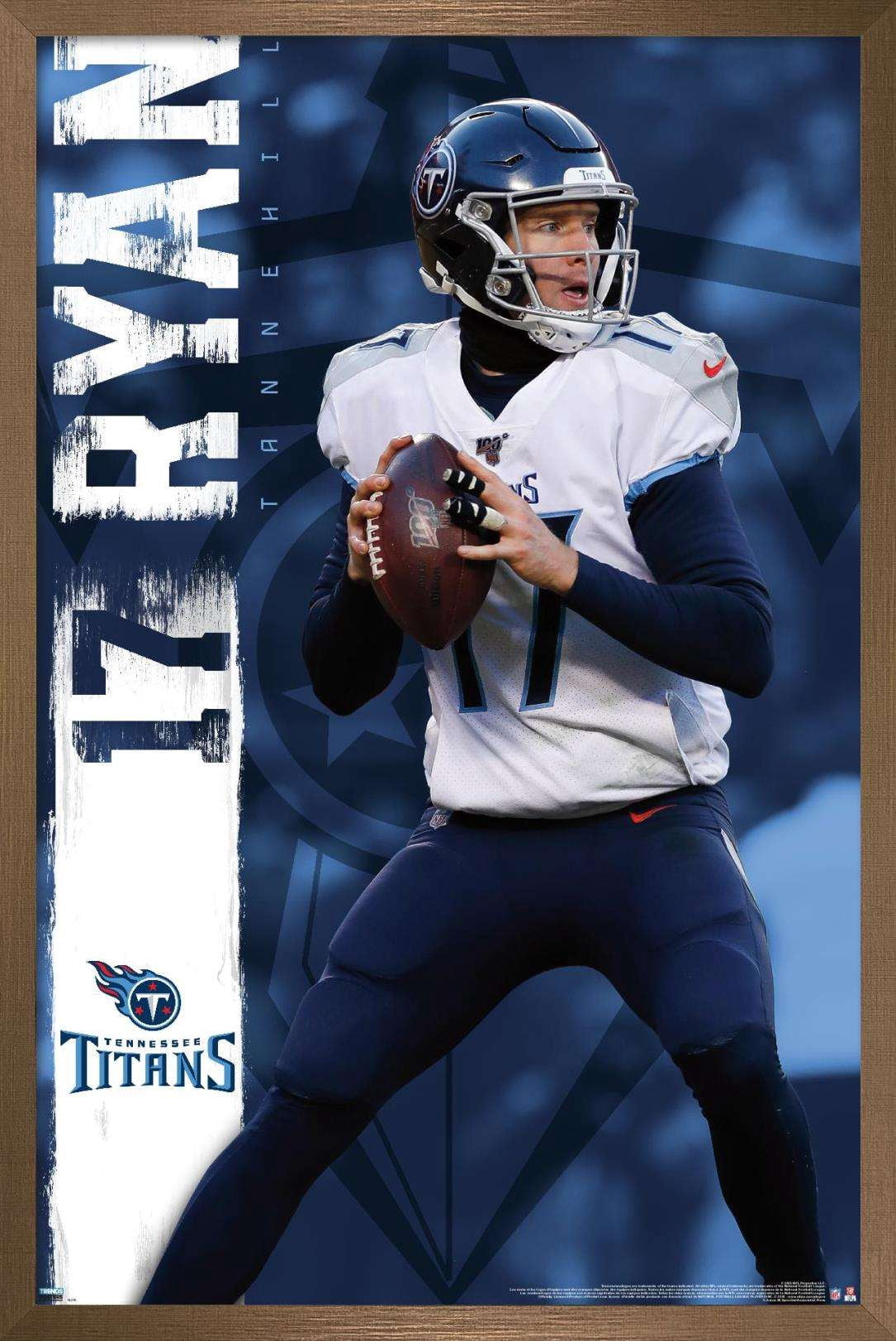 NFL Tennessee Titans - Ryan Tannehill 20 Wall Poster, 22.375" x 34", Framed