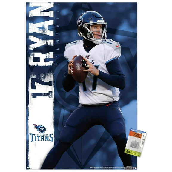 NFL Tennessee Titans - Ryan Tannehill 20 Wall Poster with Pushpins, 22.375" x 34"