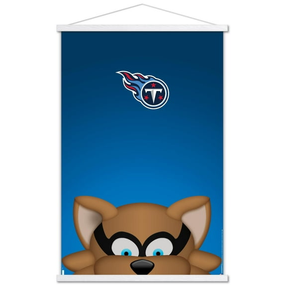 NFL Tennessee Titans - S. Preston Mascot T-Rac 20 Wall Poster with Wooden Magnetic Frame, 22.375" x 34"
