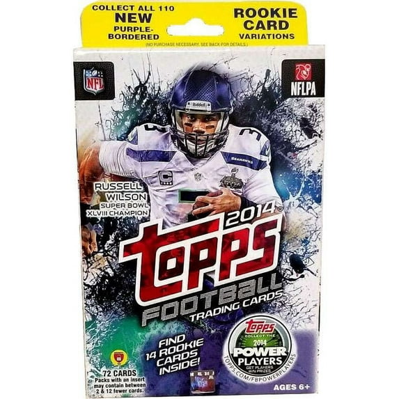 NFL Topps 2014 Football Trading Card HANGER Box (72 Cards, 14 Rookie Cards)