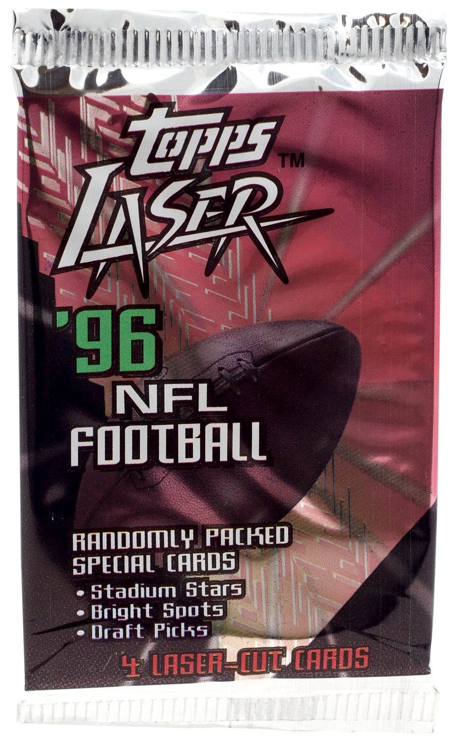 NFL Topps Laser '96 Football Trading Card HOBBY Pack (4 Cards)