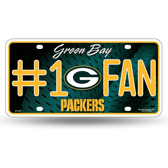 NFL Unisex-Adult #1 Fan Metal License Plate Tag