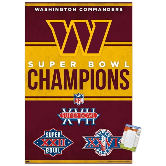 NFL Washington Commanders - Champions 23 Wall Poster, 22.375" x 34"