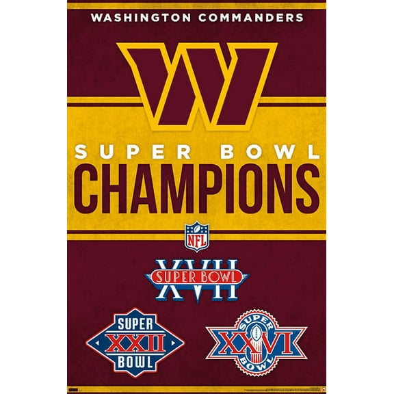 NFL Washington Commanders - Champions 23 Wall Poster, 22.375" x 34"