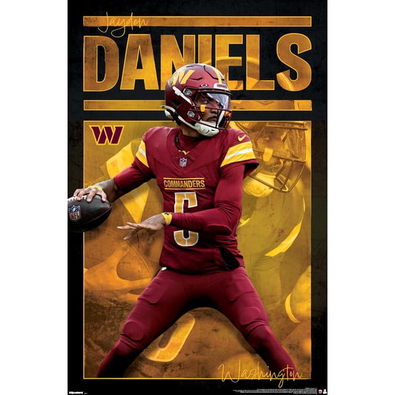 NFL Washington Commanders - Jayden Daniels 25 Wall Poster, 22.375" x 34"