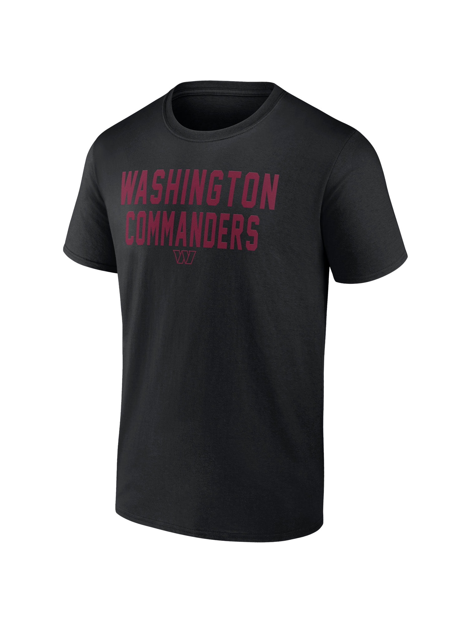 NFL Washington Commanders Men's Cotton Black Short Sleeve T-Shirt