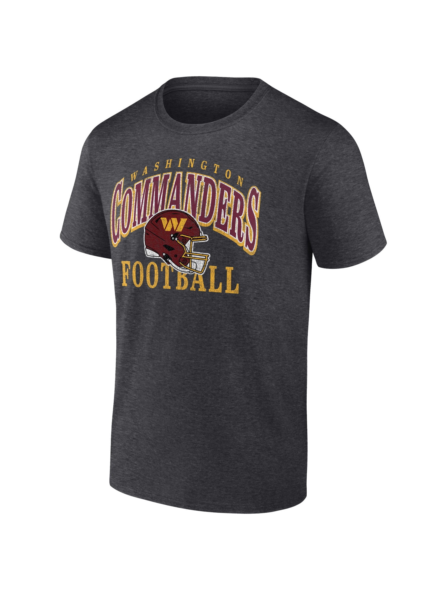 NFL Washington Commanders Men's Cotton Charcoal Heather Short Sleeve T-Shirt