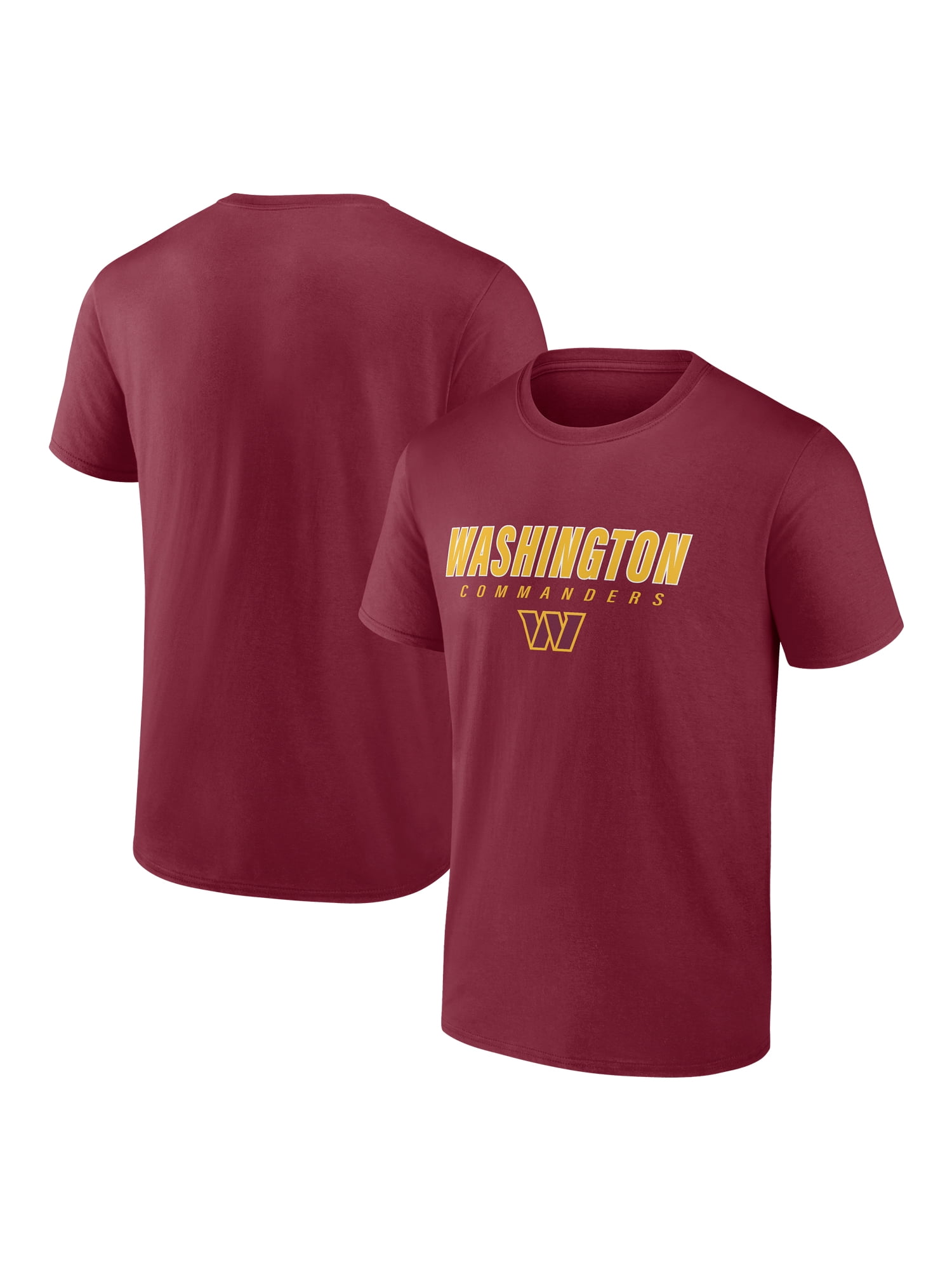 NFL Washington Commanders Men's Cotton Red Short Sleeve T-Shirt