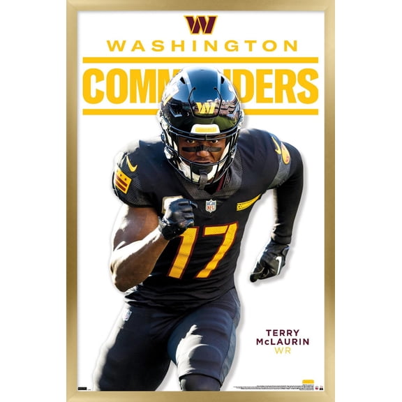 NFL Washington Commanders - Terry McLaurin Feature Series 24 Wall Poster, 14.725" x 22.375" Framed